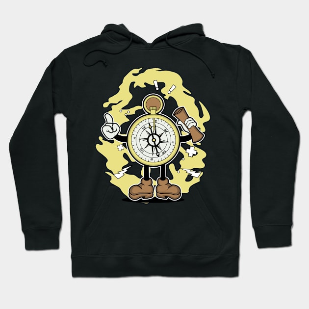 CARTOON COMPASS Hoodie by beanbeardy